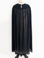 cheap Floor Length-Cape Dress A-Line Mother of the Bride Dress Elegant Crew Neck Crystals Floor Length Long Sleeve with Embroidery Lace 2025