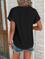 cheap Plain tee-Women&#039;s T Shirt Plain Fashion Stylish Classic Short Sleeve Crew Neck Regular Tops Daily Weekend Eyelet Black White Pink Blue Summer