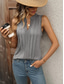 economico Canotta Semplice-Per donna Canotta a canotta Tinta unica Quotidiano Casual Senza Maniche Scollo a V Top Regolari Quotidiano Viola Verde Albicocca Grigio Estate Primavera