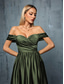 cheap Semi-formal / Cocktail-A-Line Quinceanera Dresses Elegant Dress Formal Wedding Floor Length Sleeveless Strapless Satin Backless with Pleats