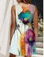 cheap Floral Dress-Women&#039;s Mini Dress Sundress A Line Dress Summer Dress Vacation Casual Daily Regular Fit Ombre Floral Graphic Sleeveless U Neck Yellow Wine Red Blue Summer