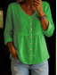 cheap Shirts-Women&#039;s Shirt Solid Color Plain Stylish Casual Long Sleeve Shirt Collar Regular Tops Daily Buttons Smocked White Yellow Pink Green Summer Spring