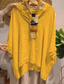 cheap Shirts-Women&#039;s Blouse Solid Color Elegant Casual Half Sleeve V Neck Regular Tops Daily Holiday Black White Yellow Navy Blue Orange Summer Fall