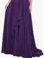 cheap Floor Length-A-Line Mother of the Bride Dress Elegant Simple Off Shoulder Floor Length Chiffon 3/4 Length Sleeve with Solid Color