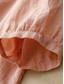 abordables Chemises-Femmes Faux coton lin Boutons Couleur Unie Élégant Basique Occasionnel Manche 3/4 Col de chemise Hauts Réguliers Quotidien Blanche Rose Claire Bleu clair Été