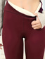 ieftine Leggings cu căptușeală din fleece-Pentru femei colanți căptușiți cu fleece Pantaloni din lână Pantaloni Jambiere Șic Stradă Casual Lungime totală Natural Simplu Talie elastică Termic cald În aer liber Sfârșit de săptămână Roșu Vin