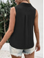 voordelige Effen Tanktop-Dames Hemdje Tanktop Effen Kleur Dagelijks Stijlvol Casual Mouwloos Overhemdkraag Normale tops Dagelijks Knop Zwart Wit Wijn blauw Groen Zomer