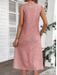 abordables Robe blanche-Femmes Robe Midi Robe d&#039;Été Robe trapèze Robe d&#039;été Vacances Fête Occasionnel Anniversaire Quotidien Fête Coupe régulière Graphique Uni Sans manches Col ras du cou Bleu marine Rose Claire Bleu Gris