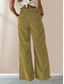 cheap Wide Leg &amp; High Waisted-Women&#039;s Wide Leg Chinos Fashion Casual Full Length High Waist Plain Pocket Comfy Soft Comfortable Micro-elastic Outdoor Street Black Blue Green Coffee Spring Fall Winter Loose Fit