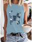 cheap Animals Tank Top-Women&#039;s Tank Top Graphic Dragonfly Stylish Casual Sleeveless Crew Neck Regular Tops Daily Print Black White Pink Navy Blue Blue Summer Spring