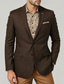 cheap Tweed Blazer-Men&#039;s Wool Tweed Blazer Vintage Office Solid Colored Blazer Brown Dark Grey Standard Fit Single Breasted Two-buttons