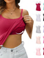 cheap Plain Tank Top-Women&#039;s Camisole Tank Top Solid Color Daily Casual Sleeveless Strap Regular Tops Daily Black White Pink Purple Fuchsia Summer