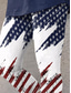 cheap Independence Day Bottoms-Women&#039;s Patriotic  Leggings Beach Shorts Vacation Vintage Fashion Calf-Length High Waist Pants Graphic Flag American Flag Printing Stretchy Formal Vacation Street