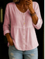 cheap Shirts-Women&#039;s Shirt Solid Color Plain Stylish Casual Long Sleeve Shirt Collar Regular Tops Daily Buttons Smocked White Yellow Pink Green Summer Spring