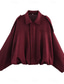 cheap Casual Jackets-Women&#039;s Casual Jacket Comfortable Breathable Pocket Buttons Casual Plain Vacation Street Casual Daily Wear Zipper Short Turndown Regular Fit Long Sleeve Outerwear Black Wine Orange Summer Spring