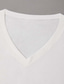 preiswerte Basic-T-Shirts-Herren T Shirt T-Shirt Kurze Ärmel V Ausschnitt Sommer Einfach Designer Basic Moderne zeitgenössische Klassicher Stil Urlaub Straße Ausgehen Schwarz Weiß Rosa Top T-Shirt für Herren