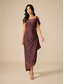 cheap Cocktail Dress-Women&#039;s Long Dress Maxi Dress Party Dress Bodycon Elegant Party Birthday Club Regular Fit Plain Sleeveless Straps Maroon Summer
