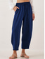 cheap Pants-Women&#039;s Chinos Fashion Streetwear Basic Full Length High Waist Plain Pocket Elastic Waistband Comfy Soft Comfortable Micro-elastic Outdoor Street Blue Brown Khaki Light Blue Summer Spring Loose Fit