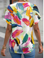 cheap Floral tee-Women&#039;s T Shirt Floral Graphic Vintage Stylish Modern Short Sleeve V Neck Regular Tops Daily Print Pink Fuchsia Green Summer Spring