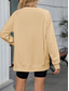 cheap Plain Tops-Women&#039;s Blouse Solid Color Stylish Casual Long Sleeve Crew Neck Regular Tops Daily Pink Blue Khaki Gray Summer Spring