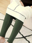 ieftine Leggings cu căptușeală din fleece-Pentru femei colanți căptușiți cu fleece Pantaloni din lână Pantaloni Jambiere Șic Stradă Casual Lungime totală Natural Simplu Talie elastică Termic cald În aer liber Sfârșit de săptămână Roșu Vin