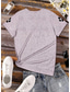 ieftine Tricou cu animale-Pentru femei Tricou Imprimeu Grafic Animal Pisica Epocă Stilat Clasic Manșon scurt Stil Nautic Topuri obișnuite Zilnic Sfârșit de săptămână Alb Roz Îmbujorat Mov Kaki Vară Primăvară