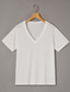 preiswerte Basic-T-Shirts-Herren T Shirt T-Shirt Kurze Ärmel V Ausschnitt Sommer Einfach Designer Basic Moderne zeitgenössische Klassicher Stil Urlaub Straße Ausgehen Schwarz Weiß Rosa Top T-Shirt für Herren