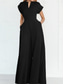 cheap Casual Jumpsuits-Women&#039;s Normal Jumpsuit Elegant Solid Color Short Sleeve V Neck Pocket High Waist Vacation Daily Regular Fit Black Blue Green Summer