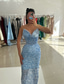 preiswerte Sekt-Schlauchkleid Abendkleid Vintage Kleid Karneval Formell Bodenlang Ärmellos Herzförmiger Ausschnitt Paillettenbesetzt mit Glitzer 2025