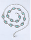abordables Ceinture pour femme-Ceinture chaîne concho turquoise pour femme – Bijou de taille ajustable style bohème vintage pour robes, festivals et fêtes