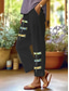 cheap Straight-Leg Pants-Women&#039;s Chinos Vacation Vintage Ethnic Style Ankle-Length High Waist Graphic Animal Pocket Breathable Soft Outdoor Micro-elastic Formal Outdoor Vacation Black White Blue ash-colored Summer Spring Fall