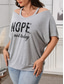 tanie T-shirty w rozmiarze plus-Damskie Duży rozmiar Najfatalniejszy Podkoszulek Graficzny Litera Krótki rękaw W serek Codzienny Codzienny Poliester Lato Wiosna Czarny Khaki