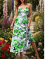 economico Abiti floreali-Per donna Abito maxi Vestito Estivo Abito a trapezio Abito Sottoveste Vacanza Casual Boho Spiaggia Vestibilità regolare Floreale Grafico Senza Maniche Scollo a V Giallo Rosso Blu Viola Estate