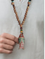cheap Men's Jewelry-Men's Tribal Beaded Pendant Necklace – Handmade Ethnic Wooden Beads with Turquoise Accents, Bohemian Style for Casual Wear, Yoga, Meditation or Festival Outfits