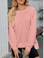 cheap Plain Tops-Women&#039;s Blouse Solid Color Stylish Casual Long Sleeve Crew Neck Regular Tops Daily Pink Blue Khaki Gray Summer Spring