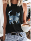 cheap Animals Tank Top-Women&#039;s Tank Top Graphic Dragonfly Stylish Casual Sleeveless Crew Neck Regular Tops Daily Print Black White Pink Navy Blue Blue Summer Spring