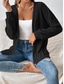 voordelige Jassen &amp; Trenchcoats-Dames Vrijetijdsjas Ademend Comfortabel Extra groot Casual Effen Vakantie Straat Casual Alledaagse kleding Open voorzijde Normaal Zonder Kraag Normale pasvorm Lange mouw bovenkleding Zwart Zomer Lente