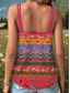 cheap Floral Tank Top-Women&#039;s Camisole Tank Top Graphic Flag Vintage Stylish Casual Sleeveless Scoop Neck Regular Tops Daily Holiday Print Yellow Pink Orange Summer Spring