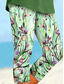 ieftine imprimare florală-Leggings pentru femei Pantaloni Capri Fashion Streetwear Lungi până la gambă Talia înaltă Imprimare grafică florală Respirabil Moale Micro-elastic Exterior Zilnic Verde Vară Primăvară Ajustare