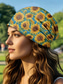 Недорогие Женские шляпы-женская шапка-бини с принтом подсолнухов, легкая повседневная шапка из эластичного полиэстера, мягкий и дышащий головной убор, можно использовать как шейный платок, подходит для повседневной носки, активного отдыха и путешествий