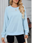 cheap Plain Tops-Women&#039;s Blouse Solid Color Stylish Casual Long Sleeve Crew Neck Regular Tops Daily Pink Blue Khaki Gray Summer Spring