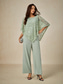 preiswerte Schicke Blusen-Damen Bluse Elegante Oberteile Spitze Patchwork Geschichtet Einfach Elegant Halbarm Rundhalsausschnitt Normale Oberteile Täglich Hochzeitsgast Salbeigrün Sommer Frühling