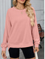cheap Plain Tops-Women&#039;s Blouse Solid Color Stylish Casual Long Sleeve Crew Neck Regular Tops Daily Pink Blue Khaki Gray Summer Spring