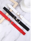 abordables Ceinture pour femme-Ceinture élastique à nœud papillon pour femme – Ceinture en similicuir avec boucle en métal, style skinny élégant pour le bureau, les fêtes ou les tenues formelles