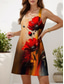 cheap Floral Dress-Women&#039;s Mini Dress Sundress A Line Dress Summer Dress Vacation Casual Daily Regular Fit Ombre Floral Graphic Sleeveless U Neck Yellow Wine Red Blue Summer