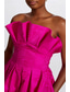cheap Cocktail Dresses-Moire A-Line Cocktail Dresses Elegant Dress Formal Semi Formal Wedding Tea Length Midi Length Sleeveless Strapless Satin Ruffles with Pockets