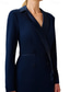 preiswerte Smokingkleider-Damen Smokingkleid Schlauchkleid Formell Hochzeitsgast Satin Krepp Elegant Einfach Langarm Knöchellänge Gespaltener Oberschenkel Gekerbtes Revers Doppelreihig