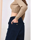 cheap Wide Leg &amp; High Waisted-Women&#039;s Wide Leg Chinos Fashion Casual Full Length High Waist Plain Pocket Comfy Soft Comfortable Micro-elastic Outdoor Street Black Blue Green Coffee Spring Fall Winter Loose Fit