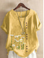abordables Chemises-Femmes Chemises en coton et lin Fleuri Graphique Élégant ancien Tropical Sans manches Manche Courte Col ras du cou Hauts Réguliers Quotidien Fête Vêtements de vacances Boutons Blanche Jaune Rose