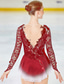 abordables Vestidos de Patinaje Artístico-Vestido de patinaje artístico Mujer Chica Patinaje Sobre Hielo Vestidos Accesorios Violeta Negro Blanco Retazos Malla Licra Encaje Alta elasticidad Competición Ropa de Patinaje Hecho a mano Cristal